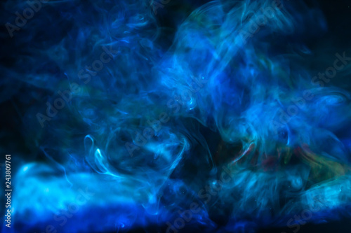 Obraz na plátně blur blue smoke abstract texture background
