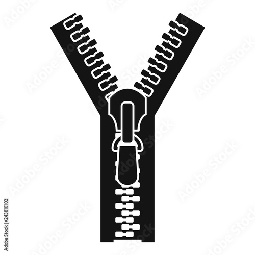 Luggage zipper icon. Simple illustration of luggage zipper vector icon for web design isolated on white background