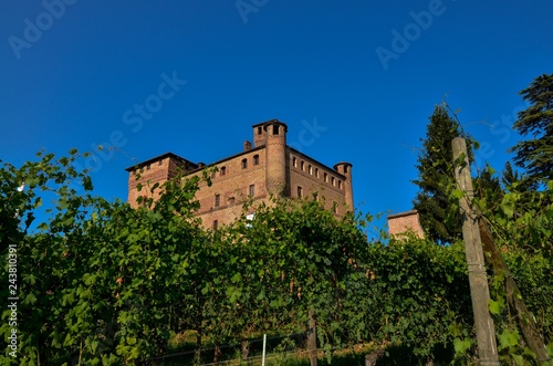 Grinzane Cavour, Piedmont, Italy. July 2018. The majestic castle made of red bricks. © Massimo Parisi
