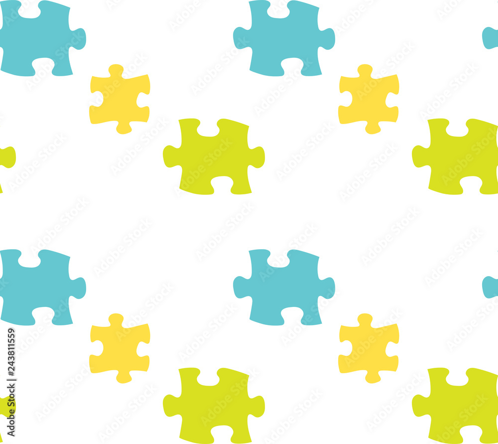 Puzzle pieces seamless pattern. Can be used for wallpaper,fabric, web page background, surface textures.Vector illustration. Puzzle pieces seamless pattern. Can be used for wallpaper,fabric, web page background, surface textures.Vector illustration.