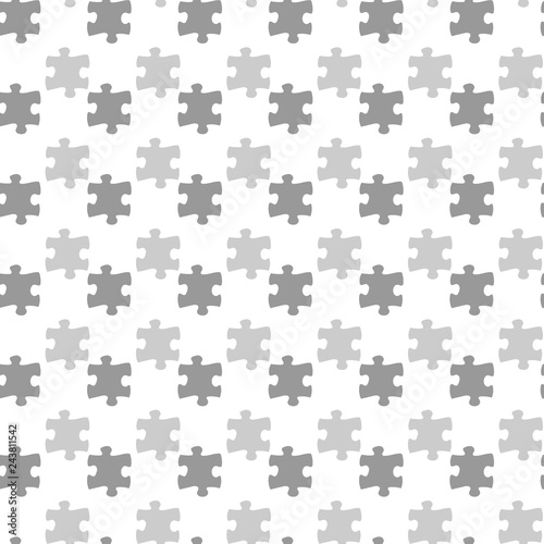 Puzzle pieces seamless pattern. Can be used for wallpaper,fabric, web page background, surface textures.Vector illustration.