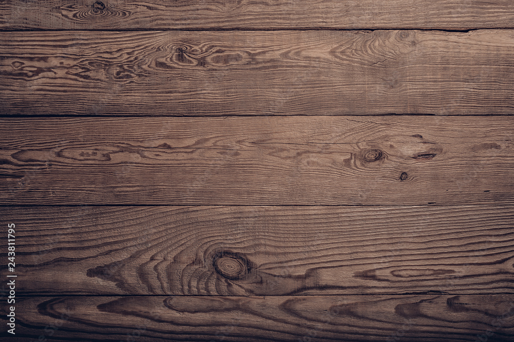 Fototapeta premium Dark brown wood plank texture