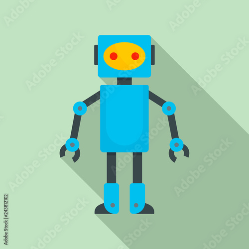 Robot toy icon. Flat illustration of robot toy vector icon for web design