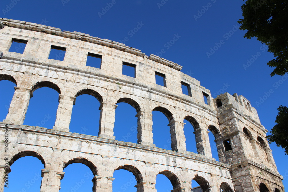 Colosseum facade, Rome, Italy