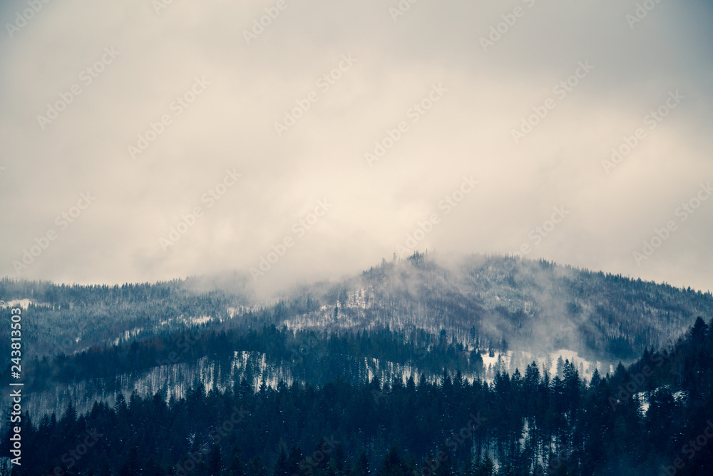 Winter, Mountains and snow