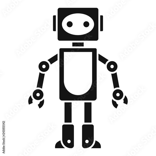 Robot toy icon. Simple illustration of robot toy vector icon for web design isolated on white background