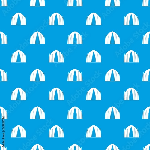 Human house pattern vector seamless blue repeat for any use