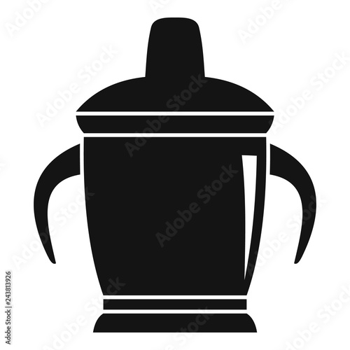 Sippy cup icon. Simple illustration of sippy cup vector icon for web design isolated on white background