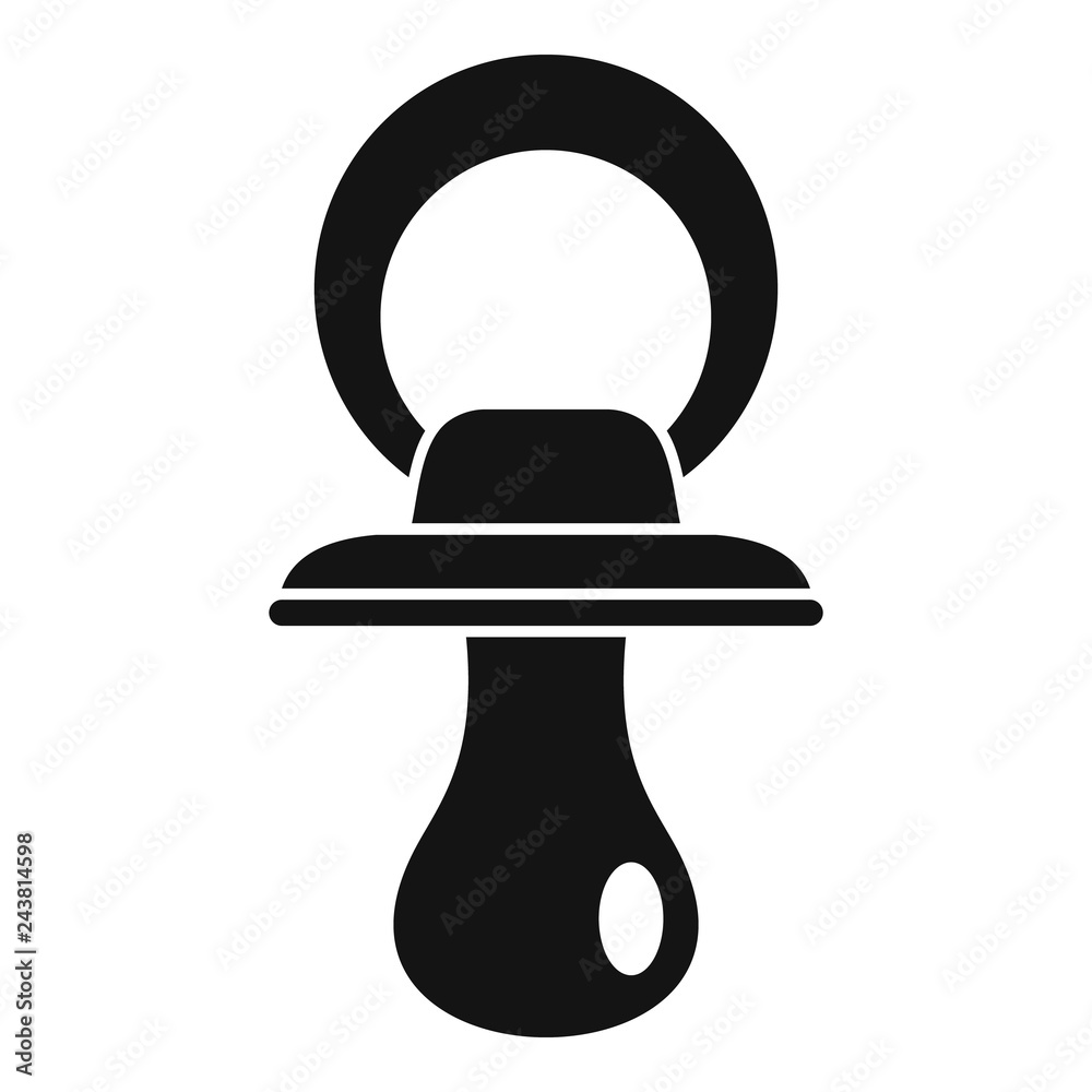 Baby nipple icon. Simple illustration of baby nipple vector icon for