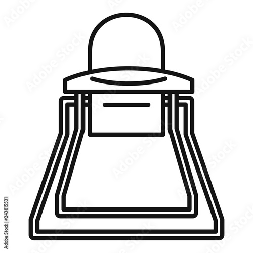Baby high chair icon. Outline baby high chair vector icon for web design isolated on white background