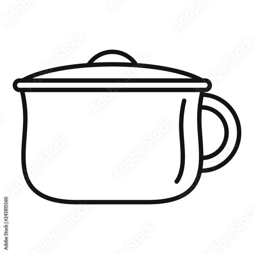 Kid potty icon. Outline kid potty vector icon for web design isolated on white background