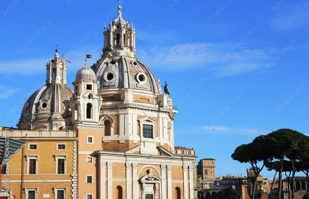 Church Santa Maria di Loreto at Trajan Forum in Rome, Italy.