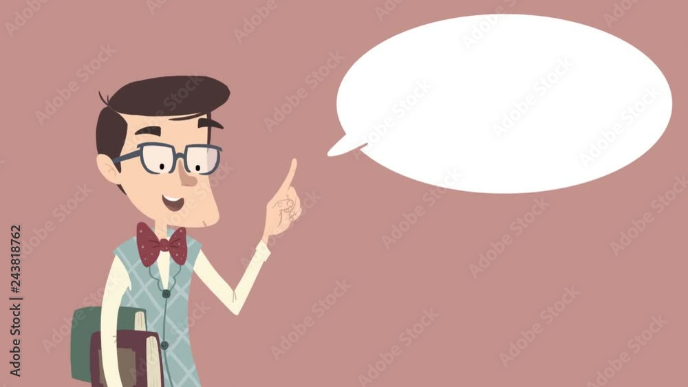 Profesor hablando o dando un consejo