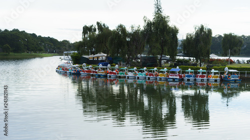 pedalo on the lake