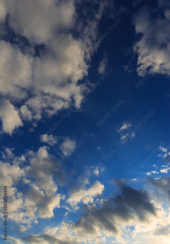 Clouds after rain before sunset as a background Clouds after rain before sunset as a background