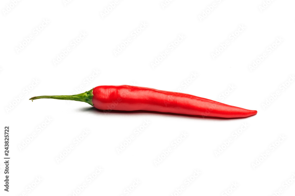 red chili pepper isolated on white background