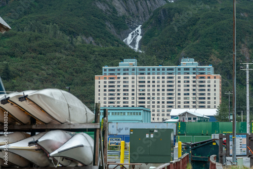 Whittier, Alaska, USA - September 13, 2013: All Whittier residents living in one building