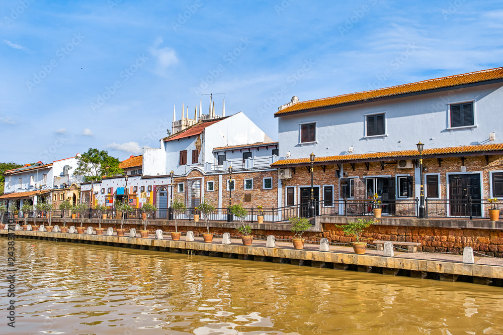 Old City Unesco Heritage Malaka river, Malaysia