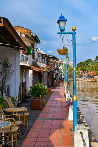 Old City Unesco Heritage Malaka river, Malaysia