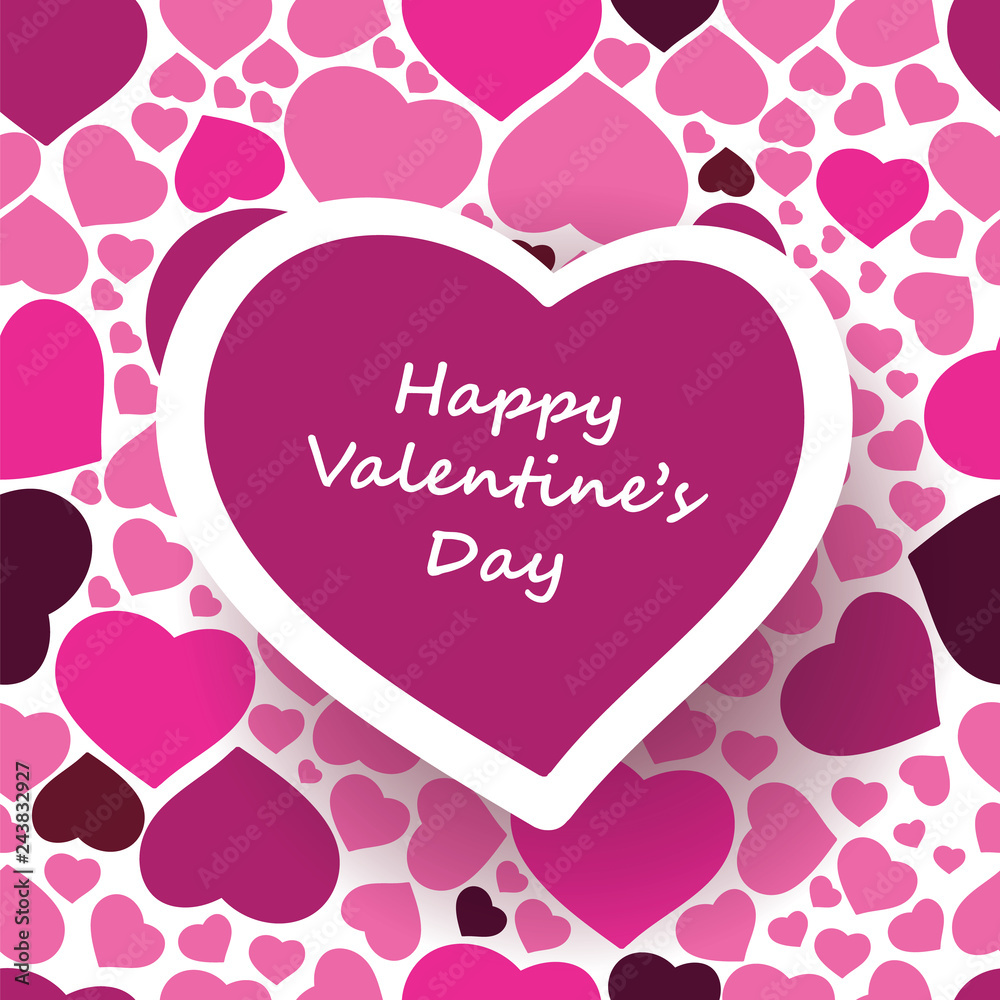 Happy Valentine's Day! - Greeting Card or Cover Design Concept 