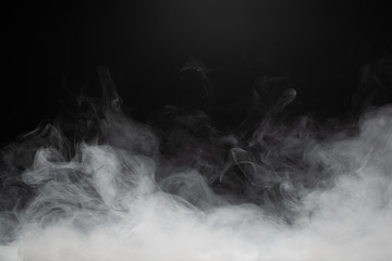 dense smoke on black background
