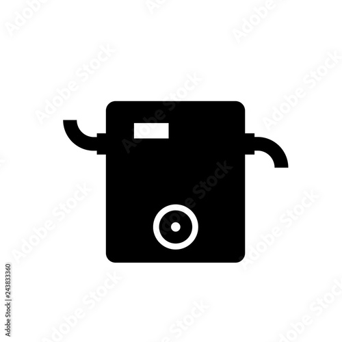 Tankless water heater silhouette icon. Clipart image isolated on white background