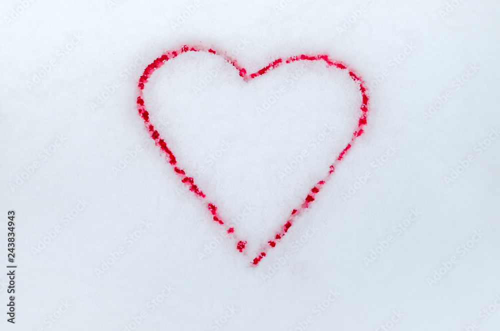 I love you. I love you Valentine's Day. Heart of snow painted in blood on Valentine's Day background. Gifts, romance, red hearts on a white background. Valentine's Day concept. Flat bed. I love you. I love you Valentine's Day. Heart of snow painted in blood on Valentine's Day background. Gifts, romance, red hearts on a white background. Valentine's Day concept. Flat bed.