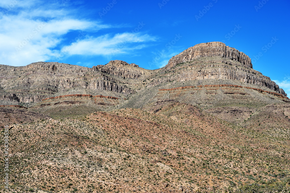 Diamond Bar Road viewpoint landscape, Meadview, Arizona. Grand Canyon National park, USA