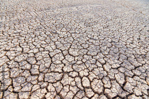 Drought and the land that is shattered when the climate changes in Africa and Southeast Asia 