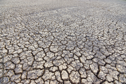 Drought and the land that is shattered when the climate changes in Africa and Southeast Asia 