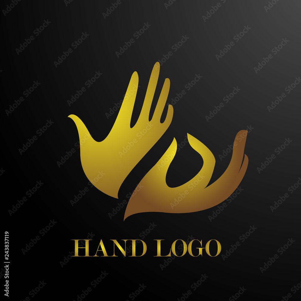 Obraz premium hand symbol of care logo icon