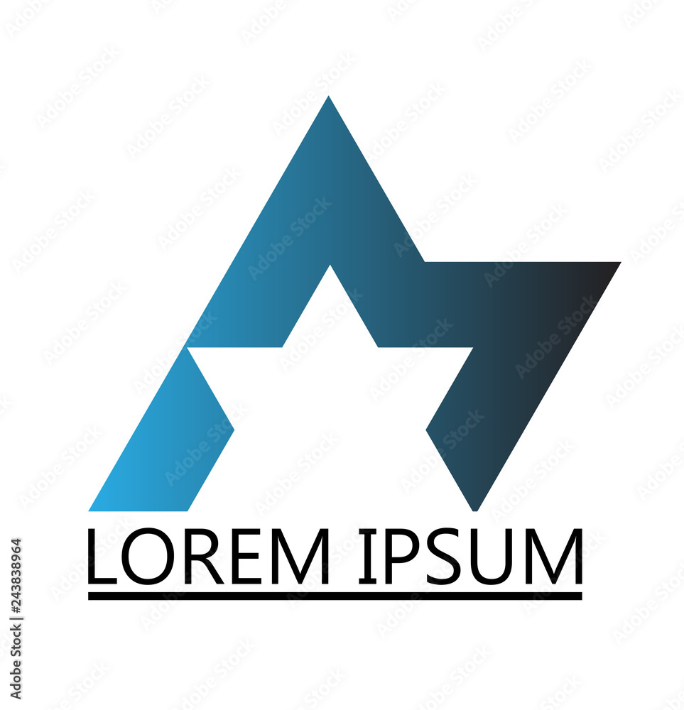 Obraz premium A star logo icon