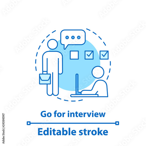 Job interviewing concept icon
