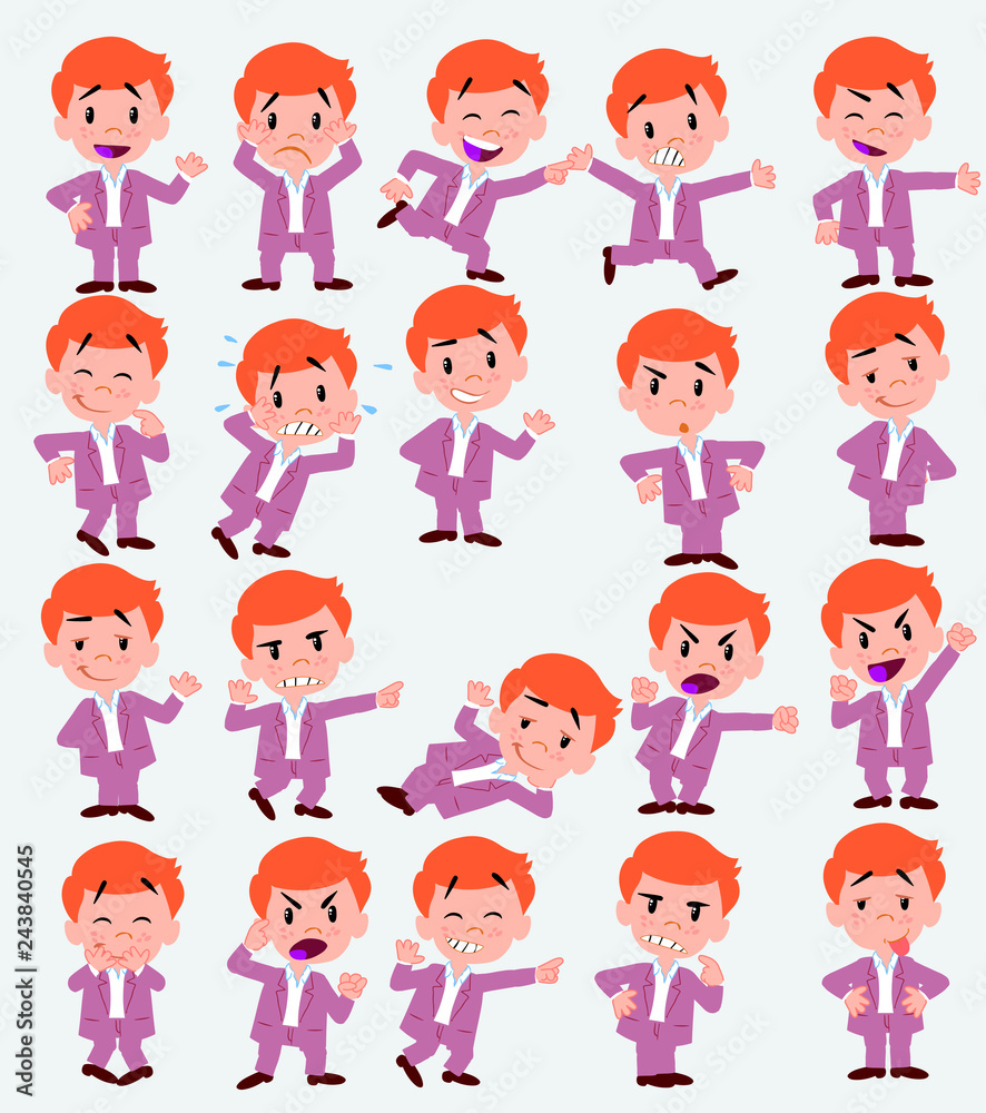 Cartoon character businessman in casual style. Set with different postures, attitudes and poses, doing different activities in isolated vector illustrations. Cartoon character businessman in casual style. Set with different postures, attitudes and poses, doing different activities in isolated vector illustrations.
