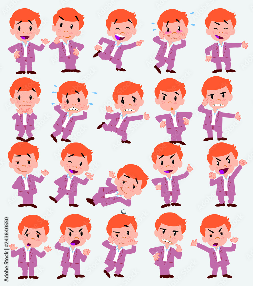 Cartoon character businessman in casual style. Set with different postures, attitudes and poses, doing different activities in isolated vector illustrations. Cartoon character businessman in casual style. Set with different postures, attitudes and poses, doing different activities in isolated vector illustrations.