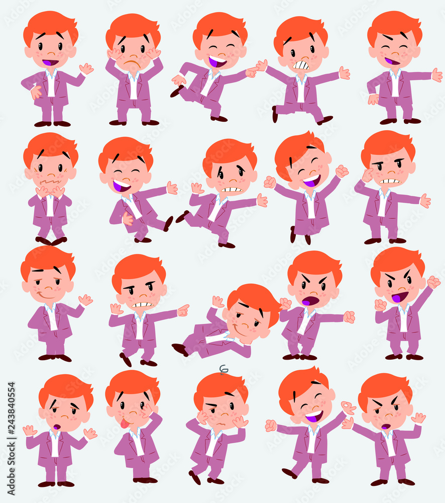 Cartoon character businessman in casual style. Set with different postures, attitudes and poses, doing different activities in isolated vector illustrations. Cartoon character businessman in casual style. Set with different postures, attitudes and poses, doing different activities in isolated vector illustrations.