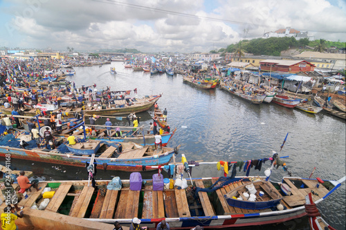 Elmina fishing fleet in Ghana
