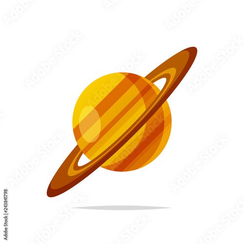 Planet saturn vector isolated illustration