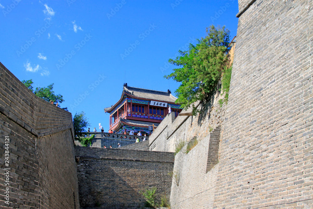 ancient tower building scenery, Qinhuangdao, Hebei Province, China ancient tower building scenery, Qinhuangdao, Hebei Province, China