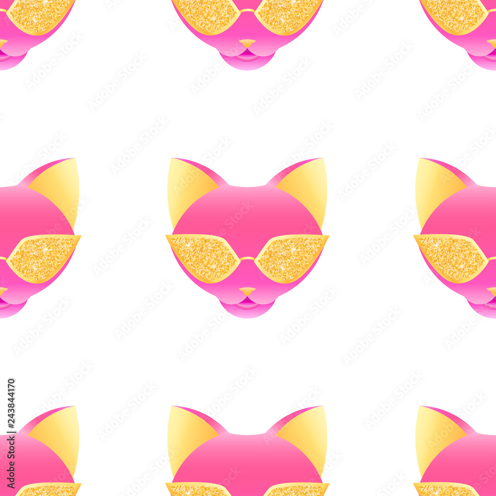 Pink glamour cat pattern Pink glamour cat pattern