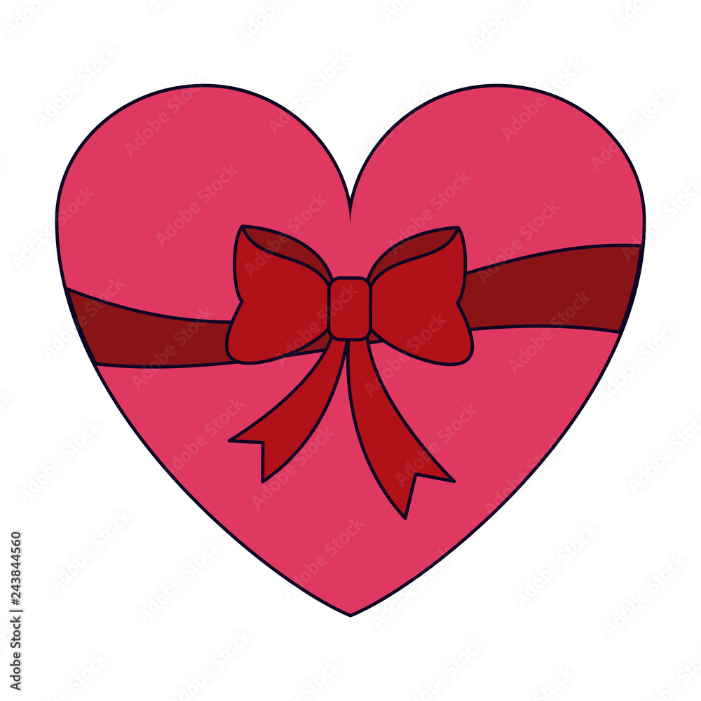 Heart with bow