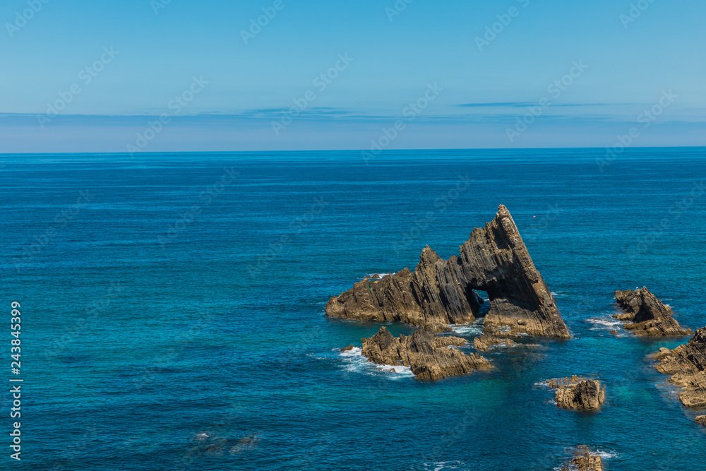 Portugal cliffs on the Atlantic ocean on a summer day