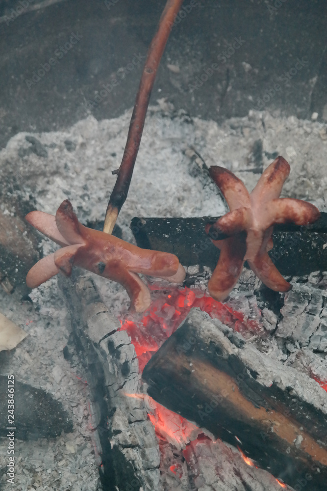 Obraz premium Grillen_Wurst