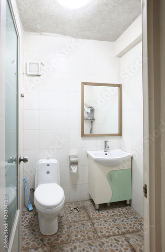 Simple personal office, toilet