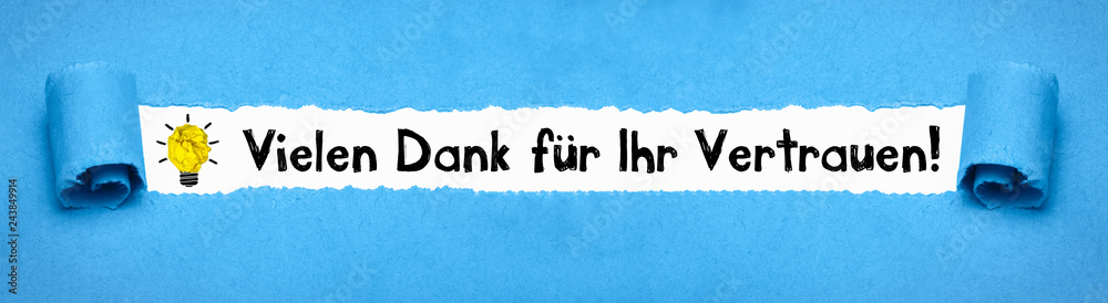 Vielen Dank für Ihr Vertrauen! Stock Photo Adobe Stock
