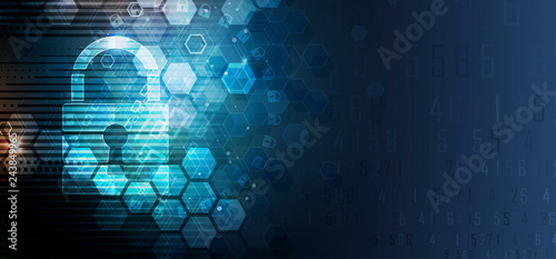 Cybersecurity and information or network protection. Future technology web services for business and internet project