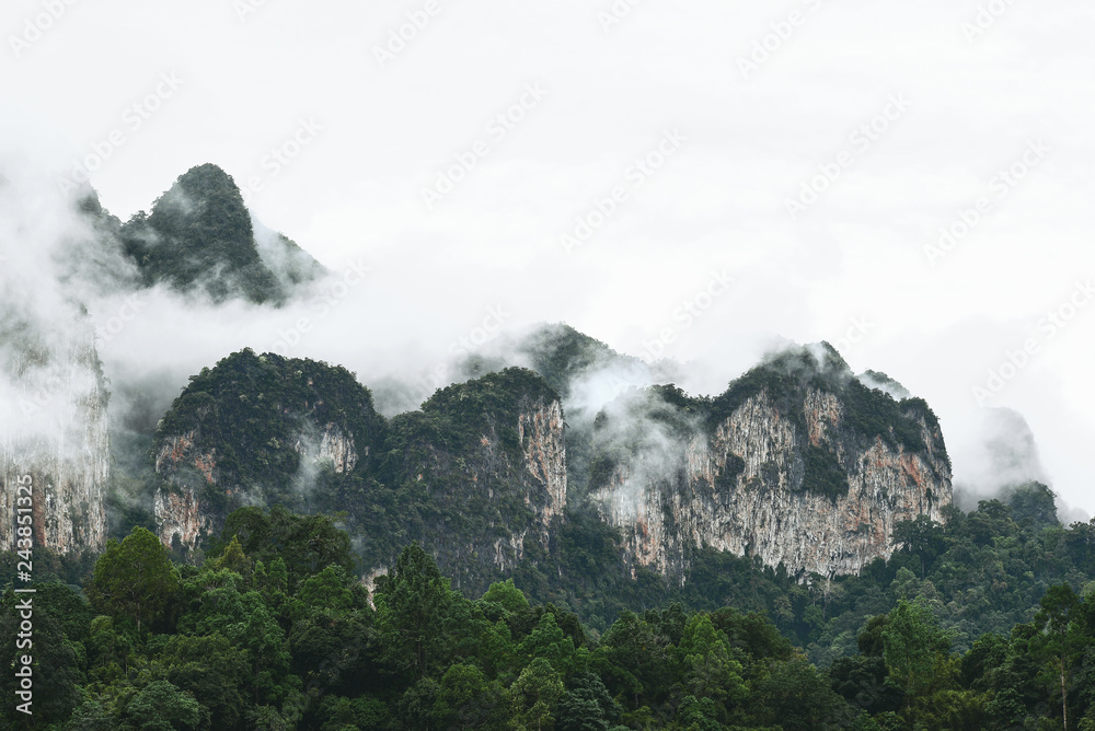 Mountain landscape at Khao Sok National Park Mountain landscape at Khao Sok National Park
