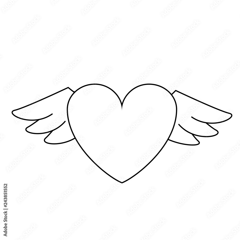 Heart with wings Heart with wings