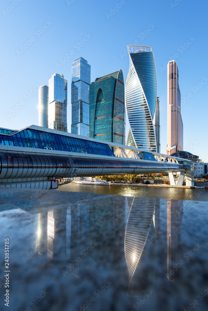 Obraz premium Evening Moscow City