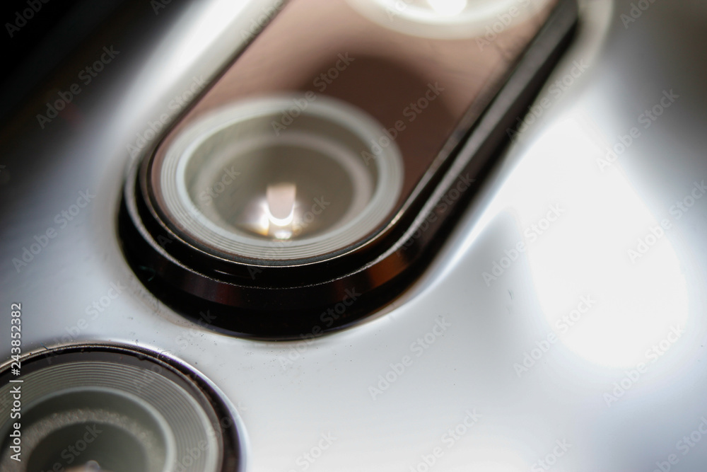 Back cameras for smartphone or cell phone. Close up macro photography. Back cameras for smartphone or cell phone. Close up macro photography.